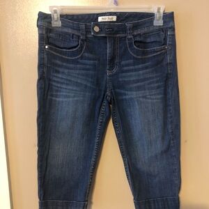 WHITE HOUSE BLACK MARKET Blue  DENIM JEAN CROPPED CAPRIS 6